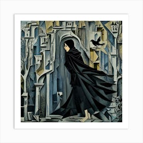 Woman In Black Art Print