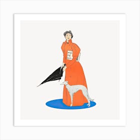 Umbrella Lady, Edward Penfield Art Print