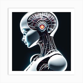 Female Robot 7 Art Print