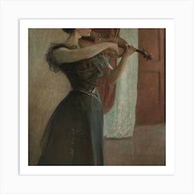 Lady Playing The Violin Art Print