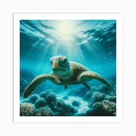 Green Sea Turtle 1 Art Print