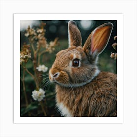 Default A Beautiful Rabbit Her Eyes Are Hazel Her Hair Is Cool 3 Art Print