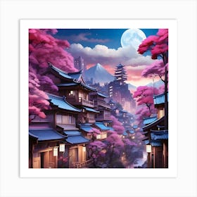 Japanese Village Art Print