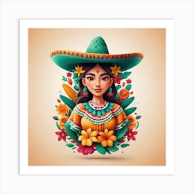 Mexican Girl 70 Art Print