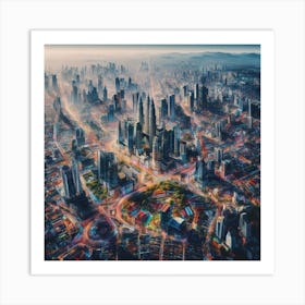 Aerial Cityscape Art Print