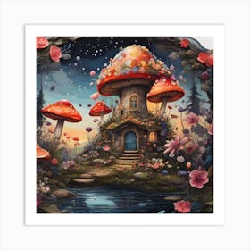 Mushroom House Art Print