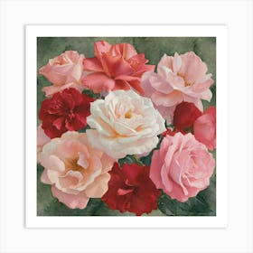 Pink Roses 9 Art Print