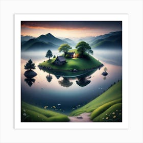 House On An Island Art Print