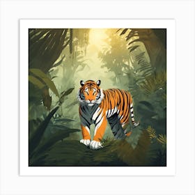 Tiger In The Jungle 9 Art Print