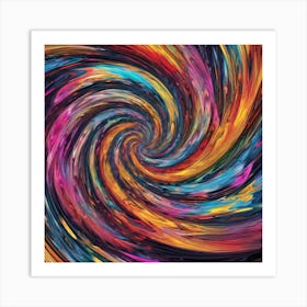 Abstract Swirl Painting Art Print