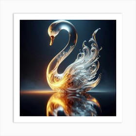 Glass Swan Art Print