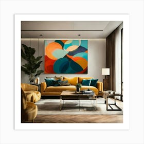 A Photo Of A Large Canvas Painting 9 Art Print