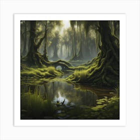 Mossy Forest 1 Art Print
