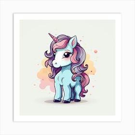 Cute Unicorn 606 Art Print