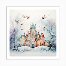 Mystic Frost: White Christmas Dreams Art Print