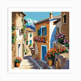 Cinque Terre, Italy Illustration Canvas Print Art Print