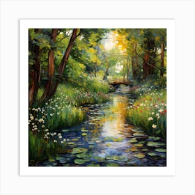 Woolen Retreat: Van Gogh's Riverside Serenade Art Print