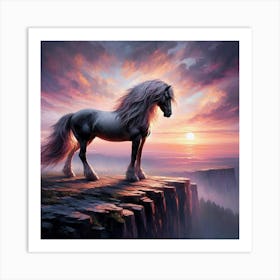 Sunset Horse 62 Art Print