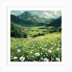 Whispering Blossoms Forest Of White Flowers Art Print