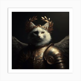 Cat In Armour Art Print