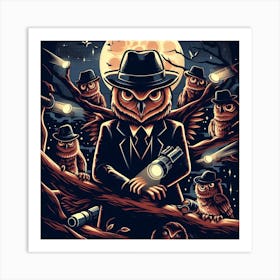 Owls maffia Art Print