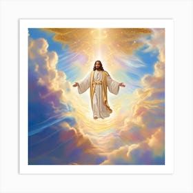 Jesus In The Clouds 4 Art Print