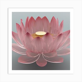 Single Lotus Flower Art Print