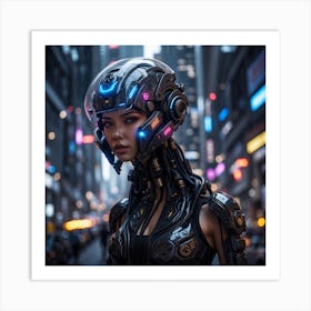 Futuristic Girl Art Print