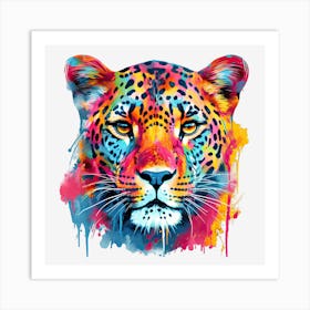 Colorful Leopard 1 Póster