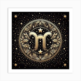 A Zodiac symbol, Virgo 2 Art Print