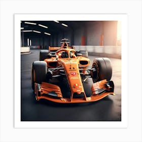 Orange Racing Car 2 Art Print