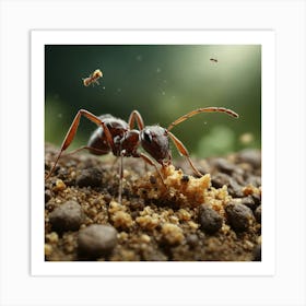 Ant On The Ground Art Print