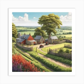 Farm Road Art Print