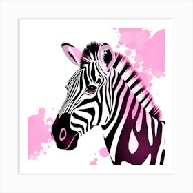 Pink Zebra Affiche