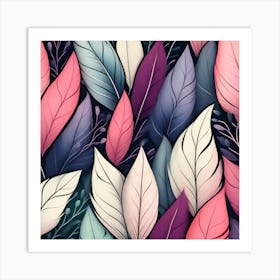 Leaves patterns Art Print