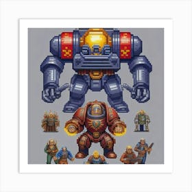 Warhammer 40k pixel 05 Art Print