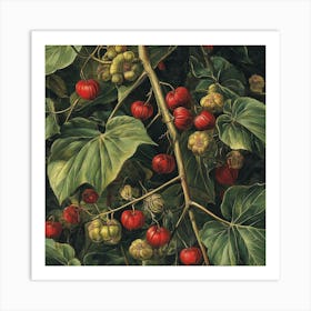 Berries On A Tree Art Art Print