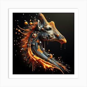 Abstract Giraffe Art Print