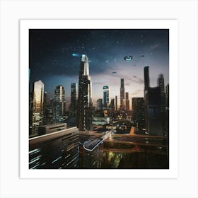 Futuristic Cityscape 7 Art Print