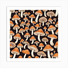Mushroom Wallpaper Art Print