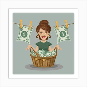 Money Laundering Art Print