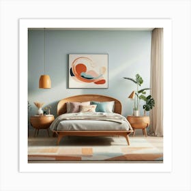 Minimalistic Wave Design Cot Art Print