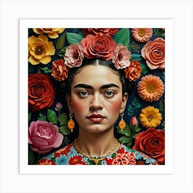 Default Frida Floral Art Print 0 Art Print