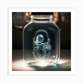 Skeleton In A Jar Art Print
