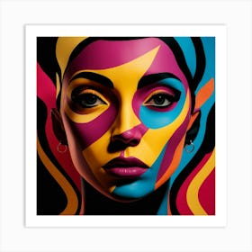 Colorful Face Painting Art Print