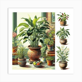 Potted Plants 1 Art Print