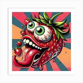 Strawberry Monster Art Print