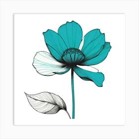 Blue Flower Art Print