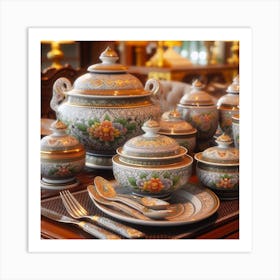 Thai Dinnerware Art Print