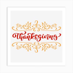 Thanksgiving Calligraphy Art Print